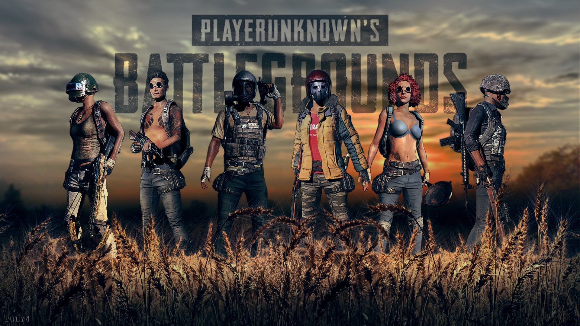 Personaggi PUBG con armi, 1920x1080 Full HD 1080p, PC Desktop