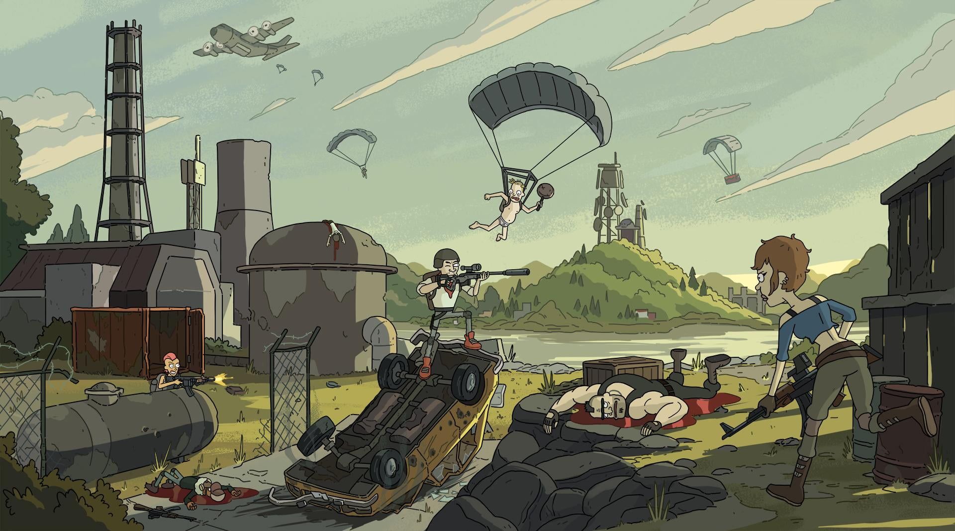 Ragazza casco PUBG anime, 1920x1080 Full HD 1080p, Desktop
