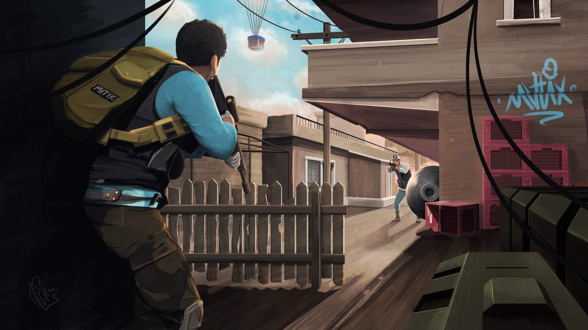 Personaggio PUBG maschera gas, 1920x1080 Full HD, Desktop