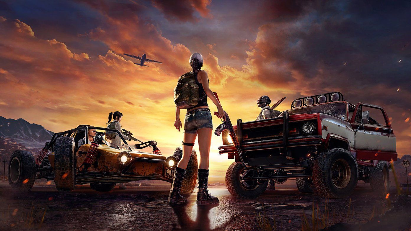 Ragazza PUBG Mobile con veicoli, 1392x783 HD, PC Desktop
