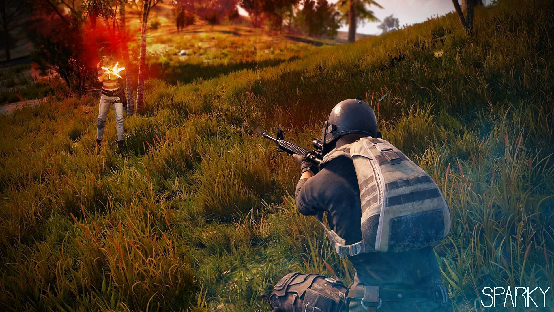 Personaggi PUBG con armi, 2560x1600 2K, MacBook Pro