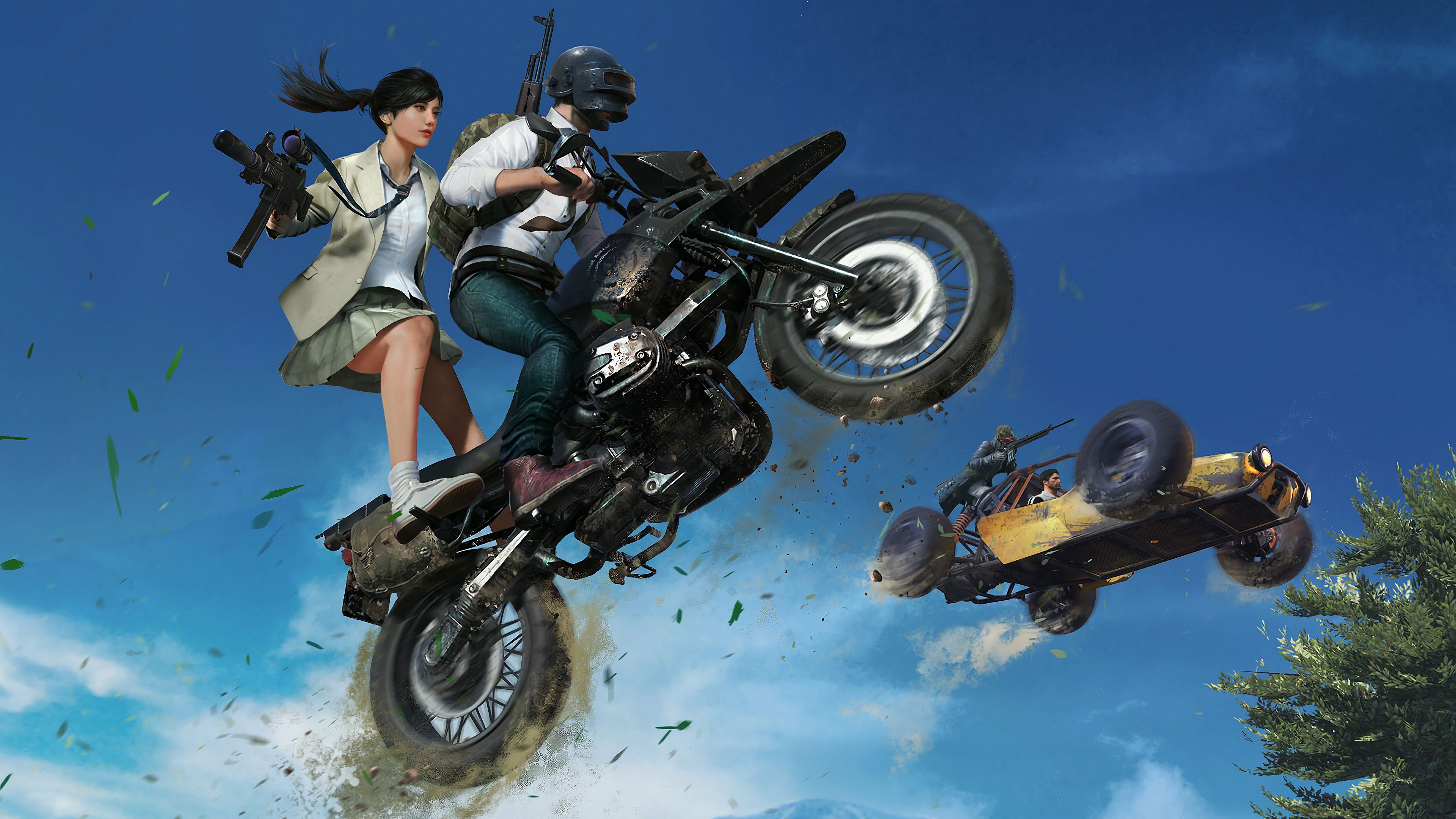 Fortnite scena battaglia con paracadute, Epic Games, 1200x800 HD, Desktop