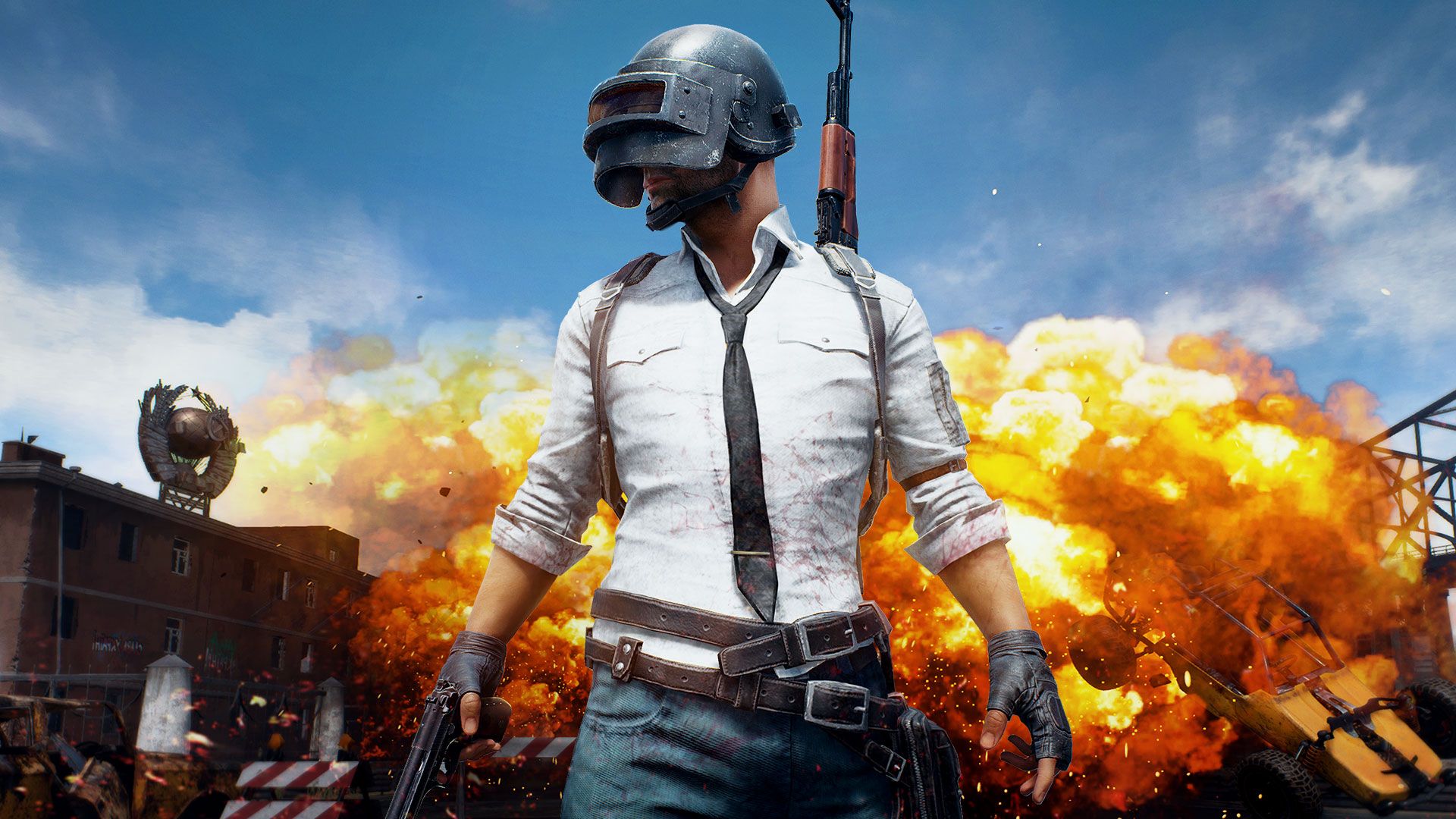 PUBG Battlegrounds personaggio arma, 1366x768 HD, PC Desktop