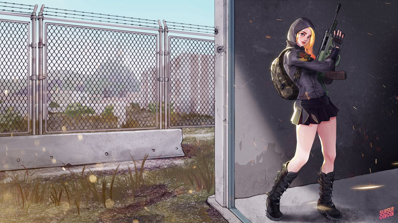 Personaggi PUBG davanti aereo, 4096x2560 4K, Desktop 4K
