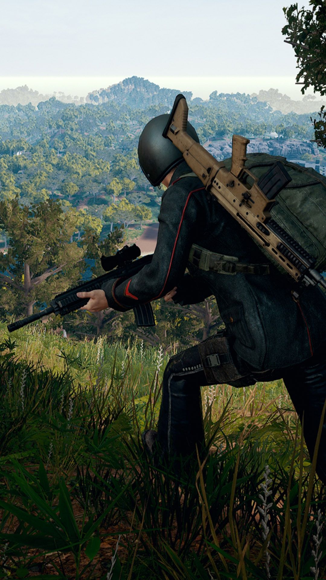Personaggio PUBG con fucile, 1080x1920 Full HD Verticale, Samsung Galaxy