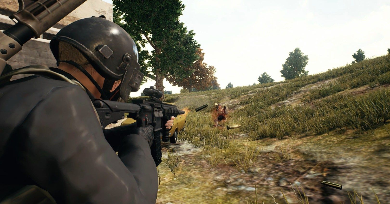 Soldato PUBG mira in campo, 1620x850 HD, Desktop
