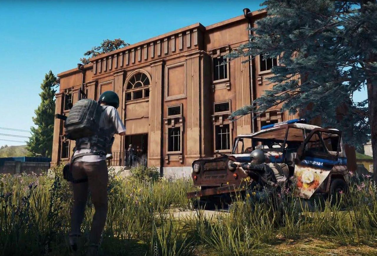 Personaggio PUBG con paracadute, 3840x2160 UHD, PC 4K
