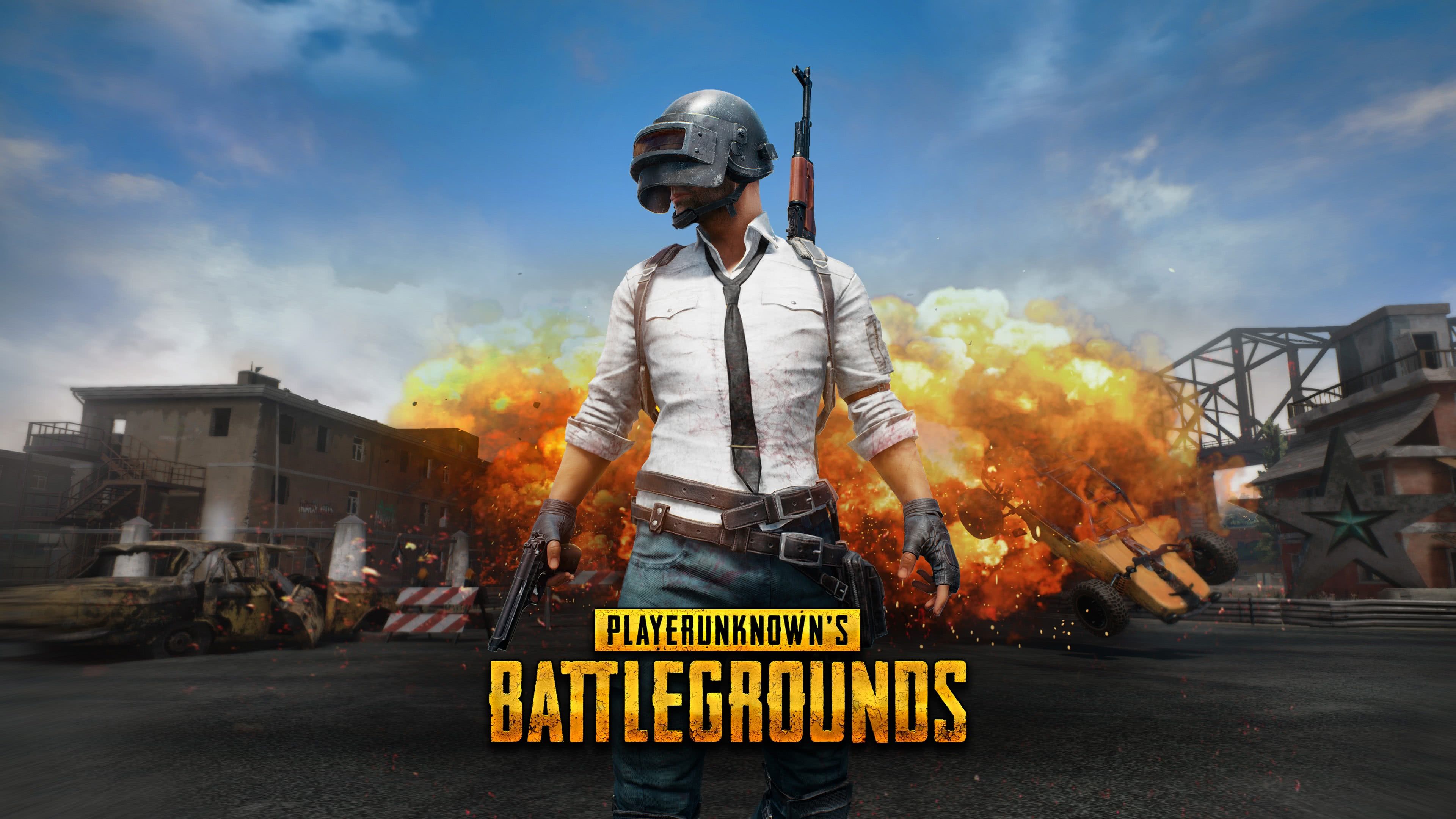 Personaggio PUBG con esplosione, 3840x2160 4K Ultra HD, Monitor 4K
