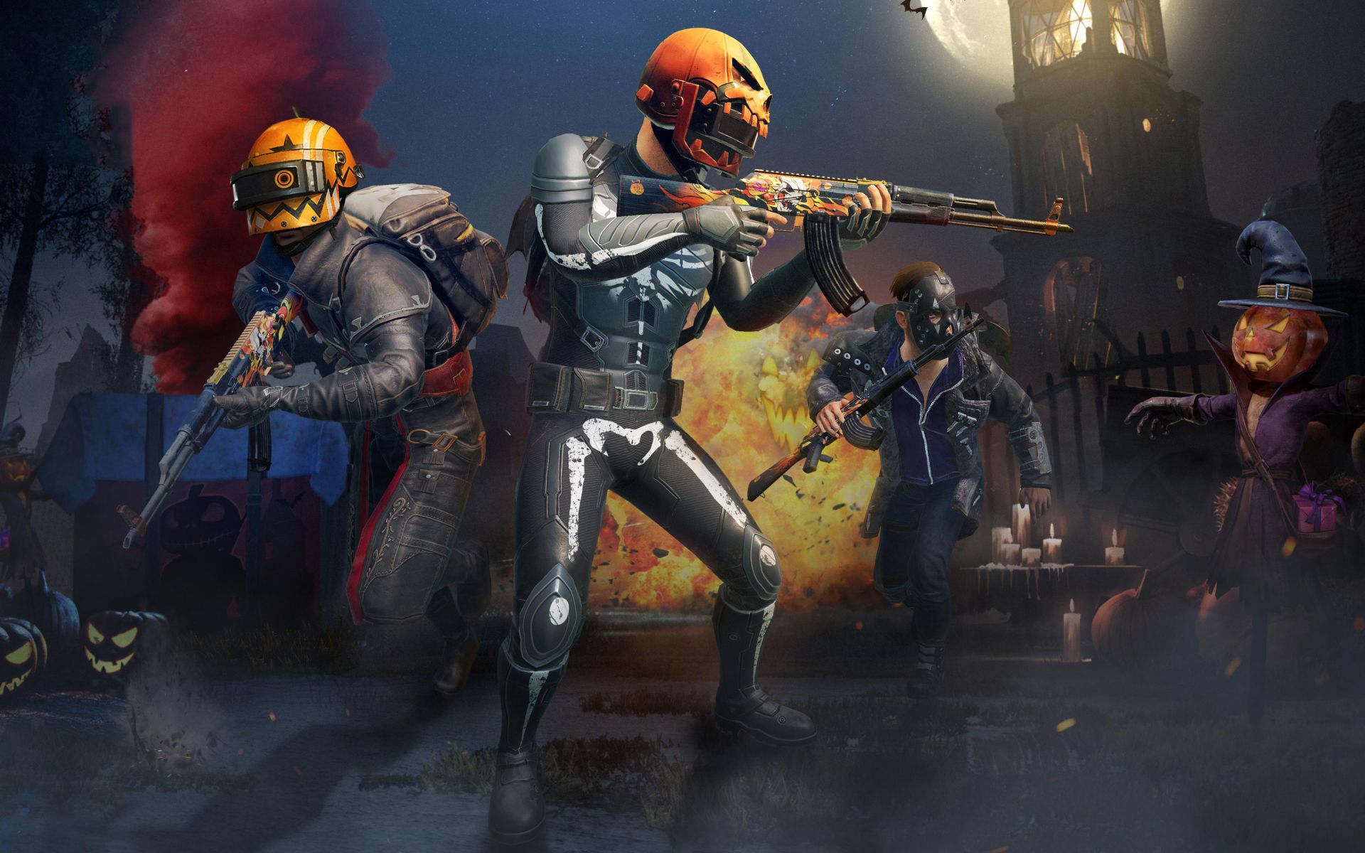 Personaggi PUBG tema Halloween, 1920x1200 Full HD+ WUXGA, PC