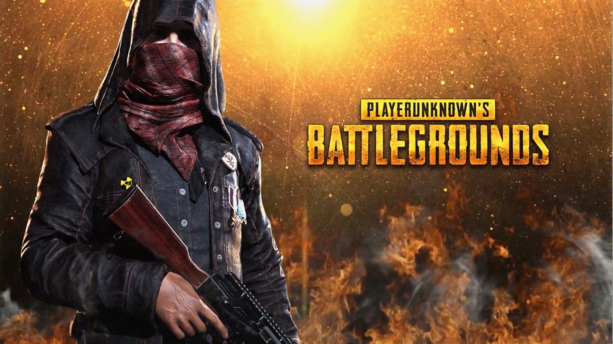Personaggio PUBG mascherato con arma, 2048x1152 2K, Laptop