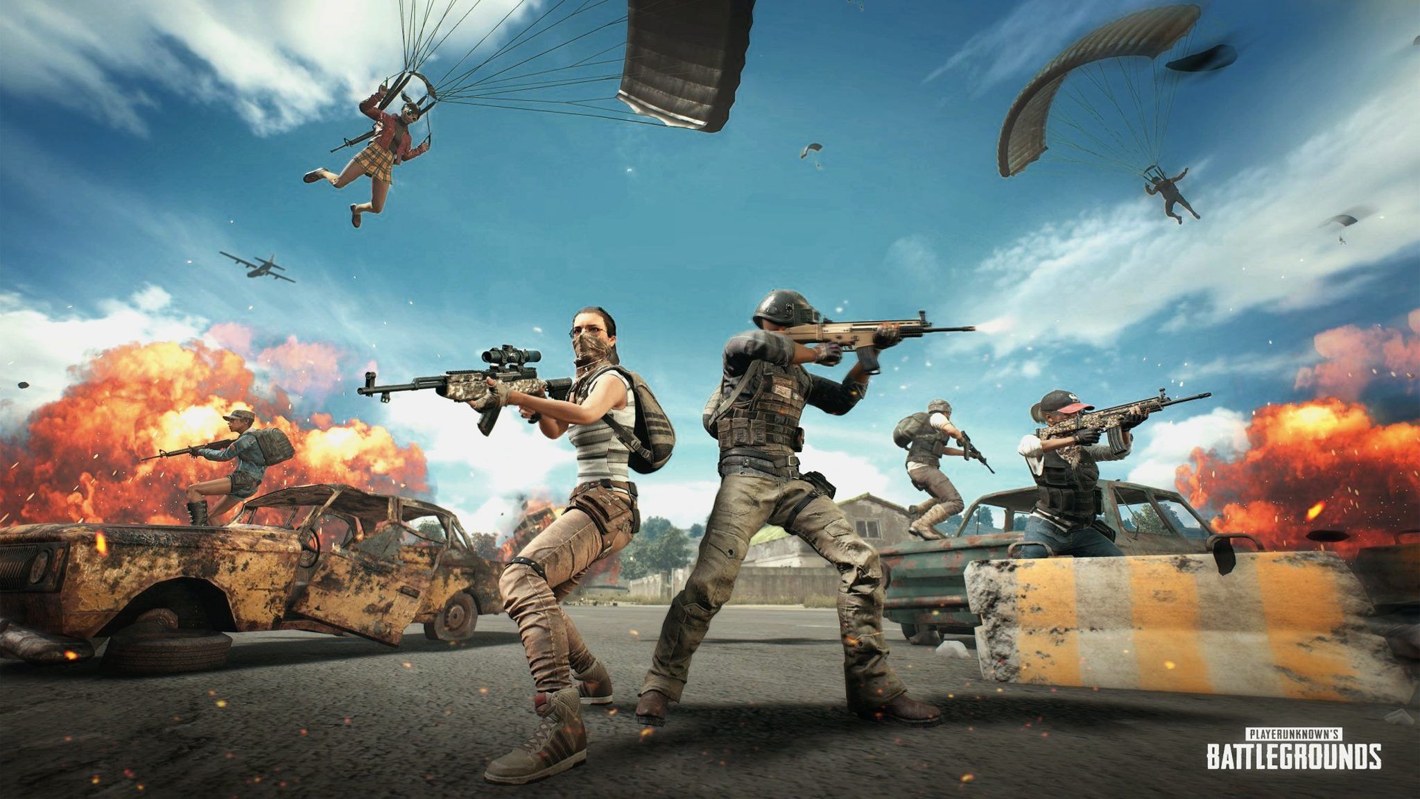 Personaggi PUBG in battaglia, 2048x1152 2K, Laptop