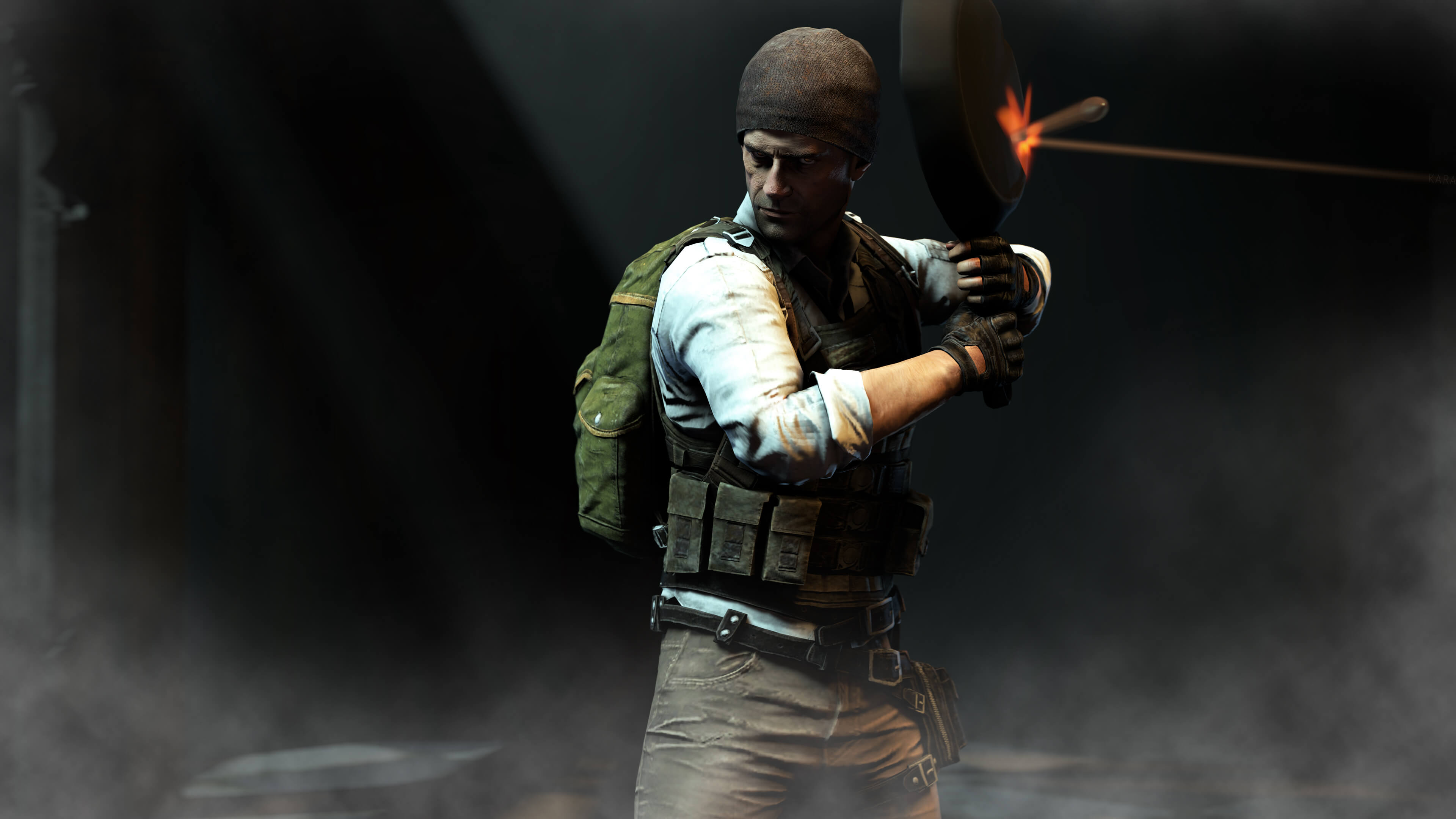 Personaggio PUBG con giubbotto tattico, 3840x2160 Ultra HD, 4K TV