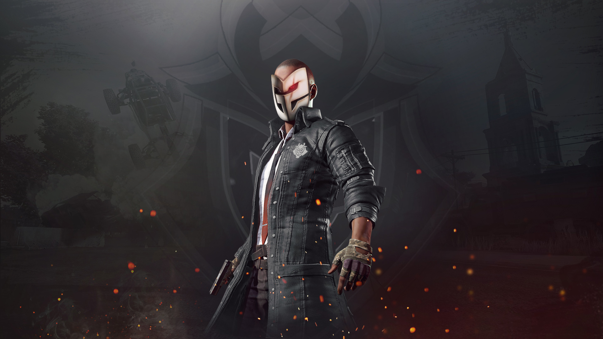 Personaggio PUBG maschera teschio, 1920x1080 1080p, Laptop