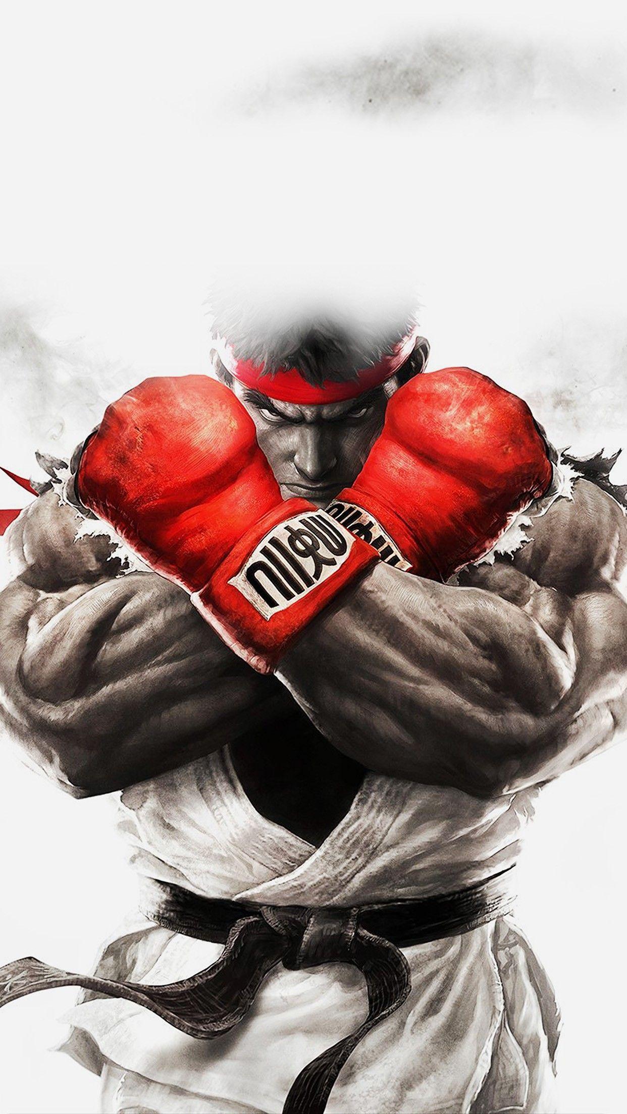 Ryu Street Fighter guantoni rossi, 1242x2208 Full HD Verticale, Smartphone