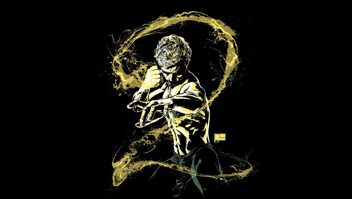 Iron Fist arte gialla, 1360x768 HD, Desktop