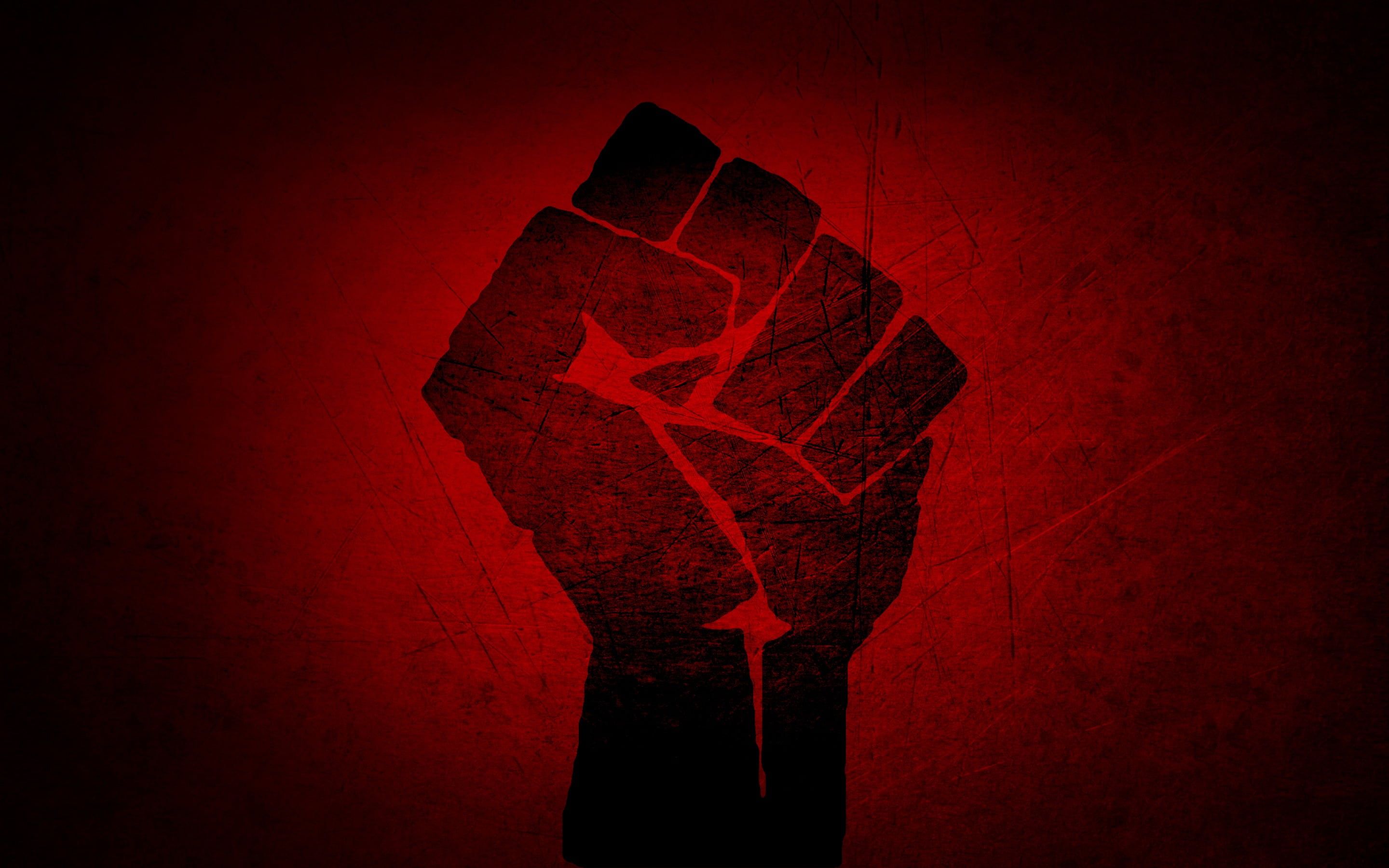 Pugno alzato rosso scuro, 2880x1800 2K, PC
