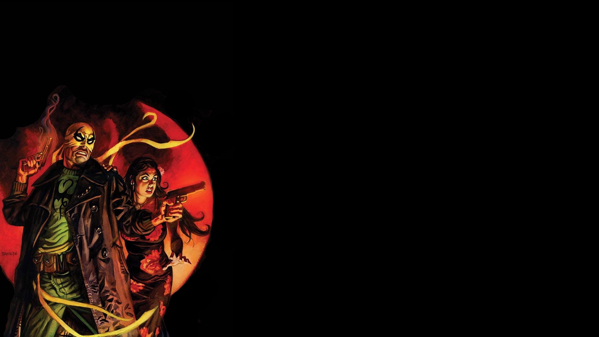 Iron Fist supereroe sfondo scuro, 1920x1080 1080p, PC
