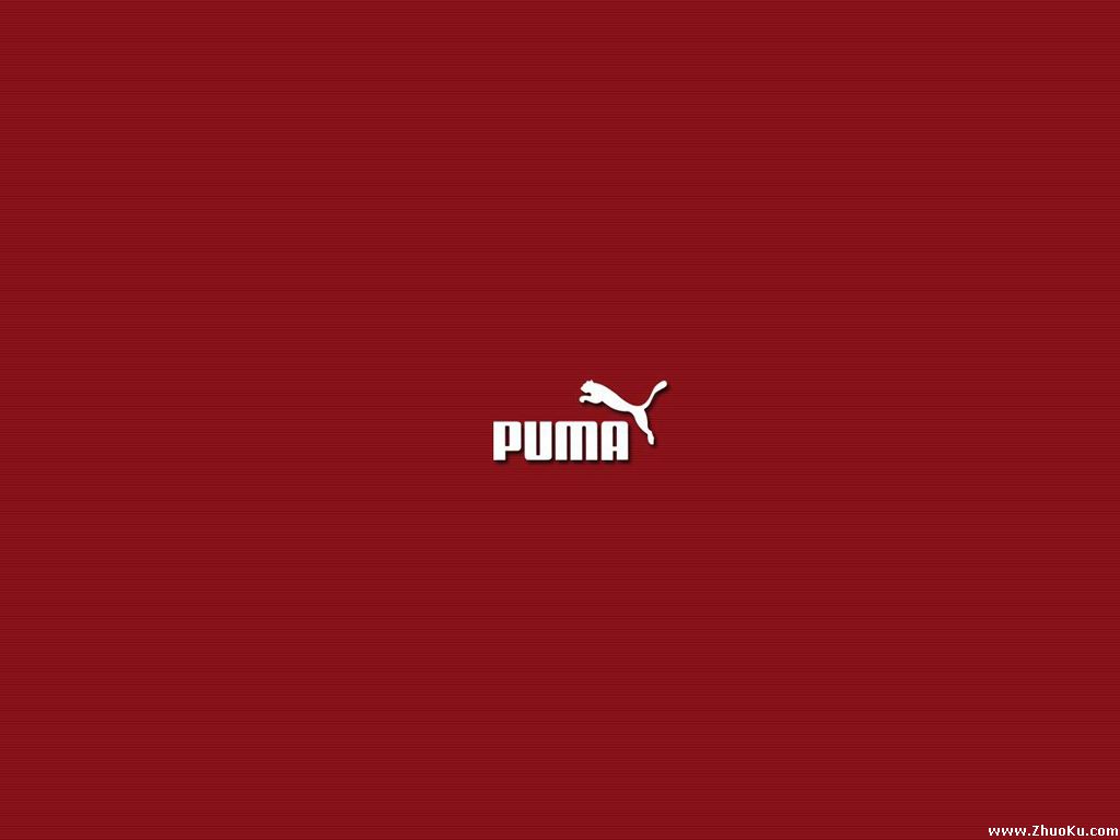 Logo Puma sfondo rosso, 1024x768 HD, Desktop