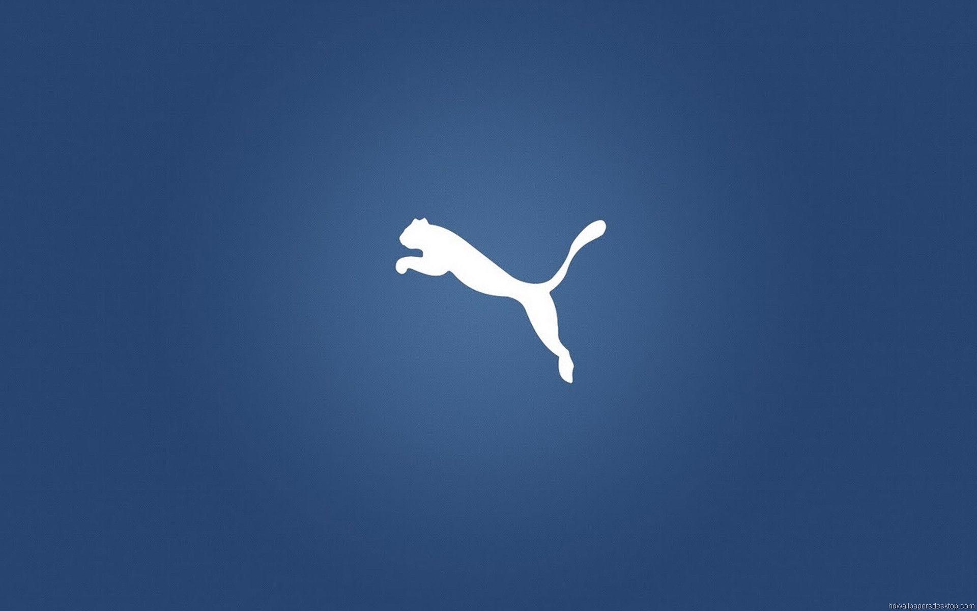Logo Puma bianco sfondo blu, 1920x1200 Full HD+, PC