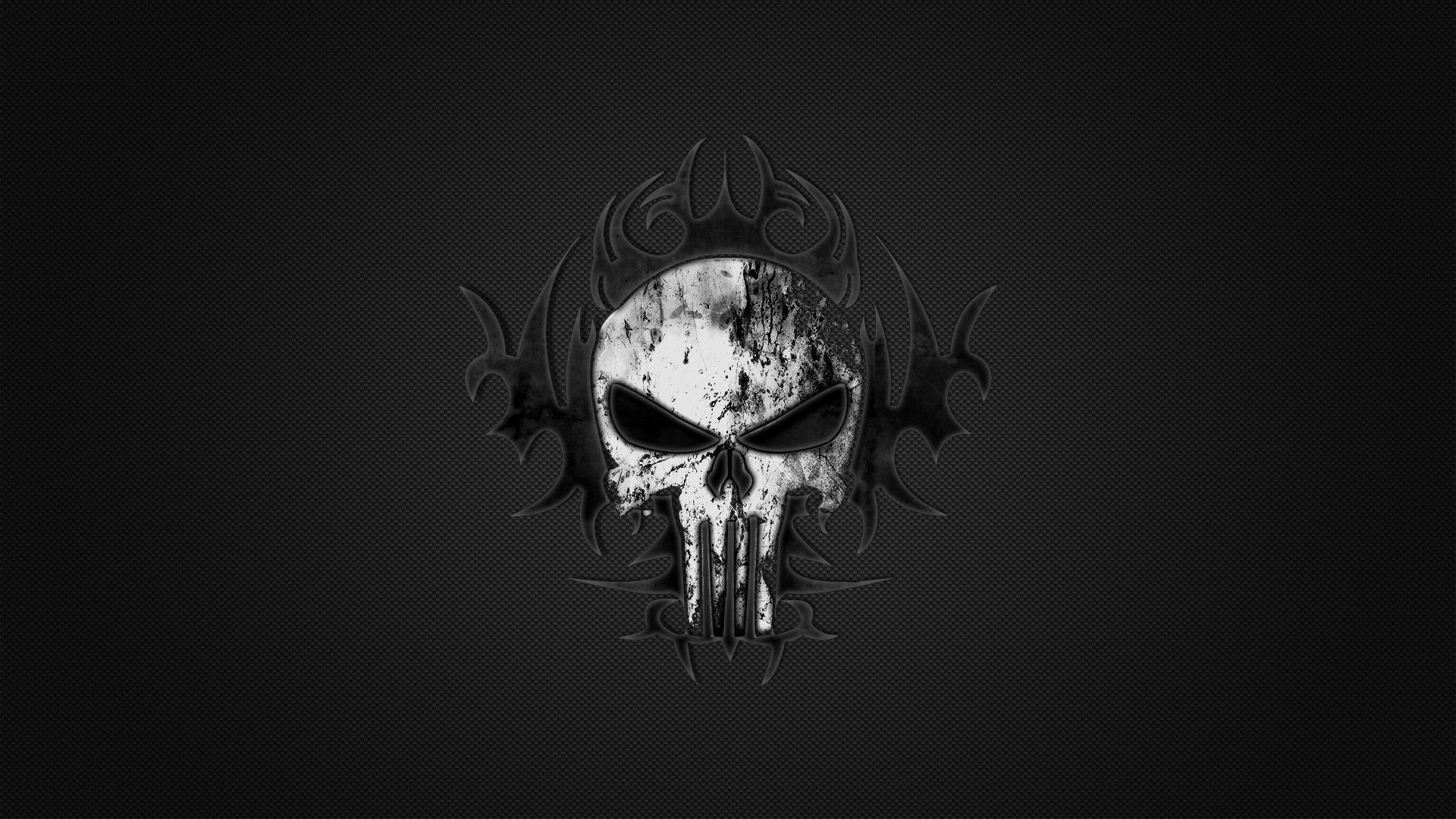 Teschio Punisher sfondo nero, 1920x1080 Full HD 1080p, Laptop
