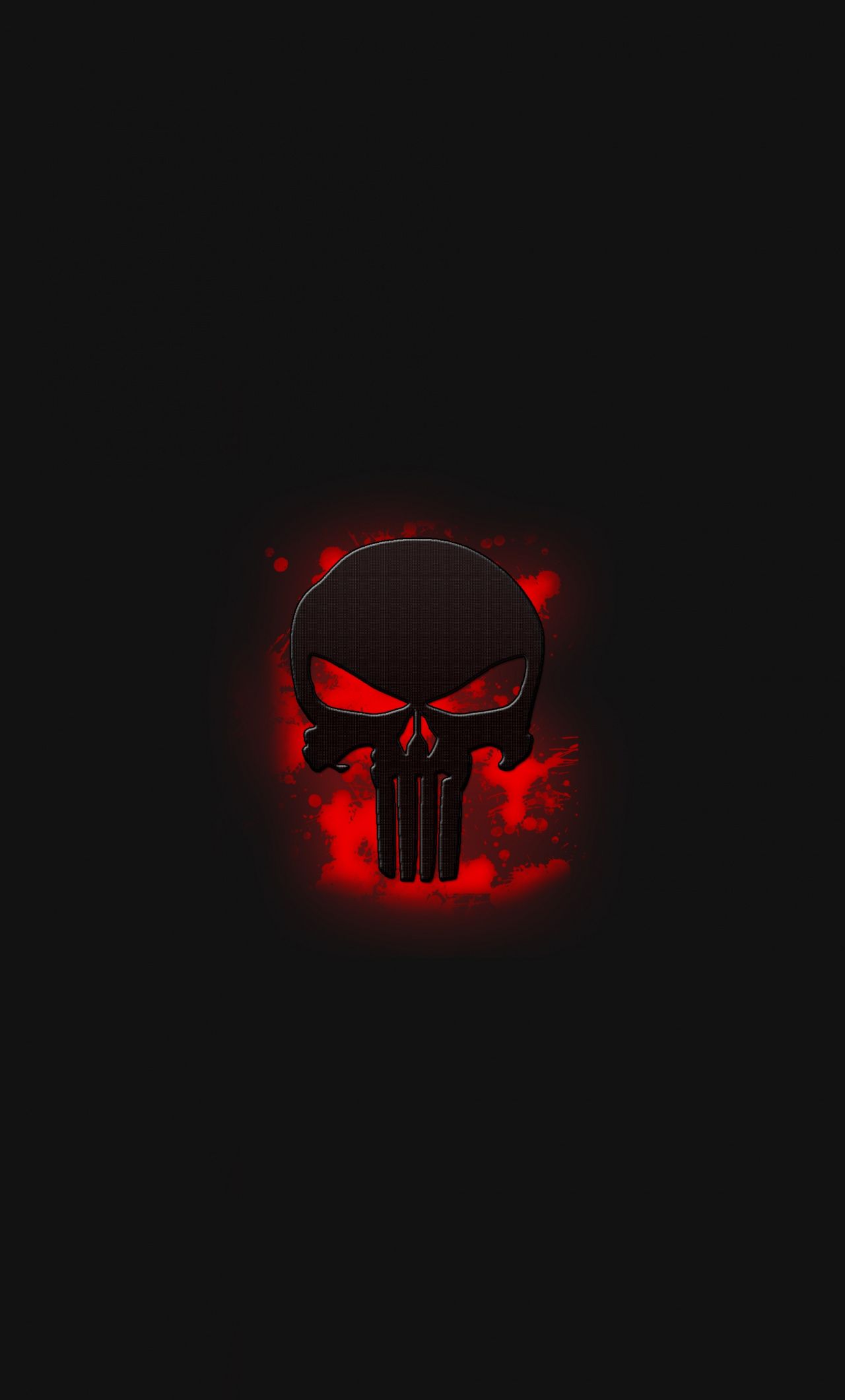 Teschio Punisher rosso scuro, 1280x2120 Full HD Verticale, iPhone Air