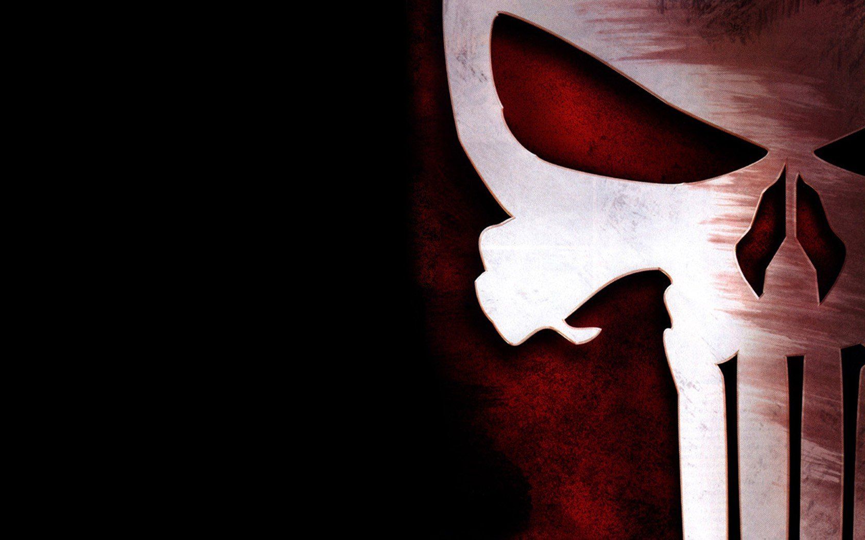 Teschio Punisher rosso e nero, 1680x1050 HD Ready, Desktop