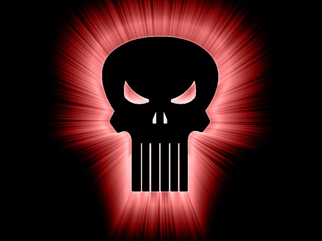 Teschio Punisher rosso nero, 1024x768 HD, Desktop