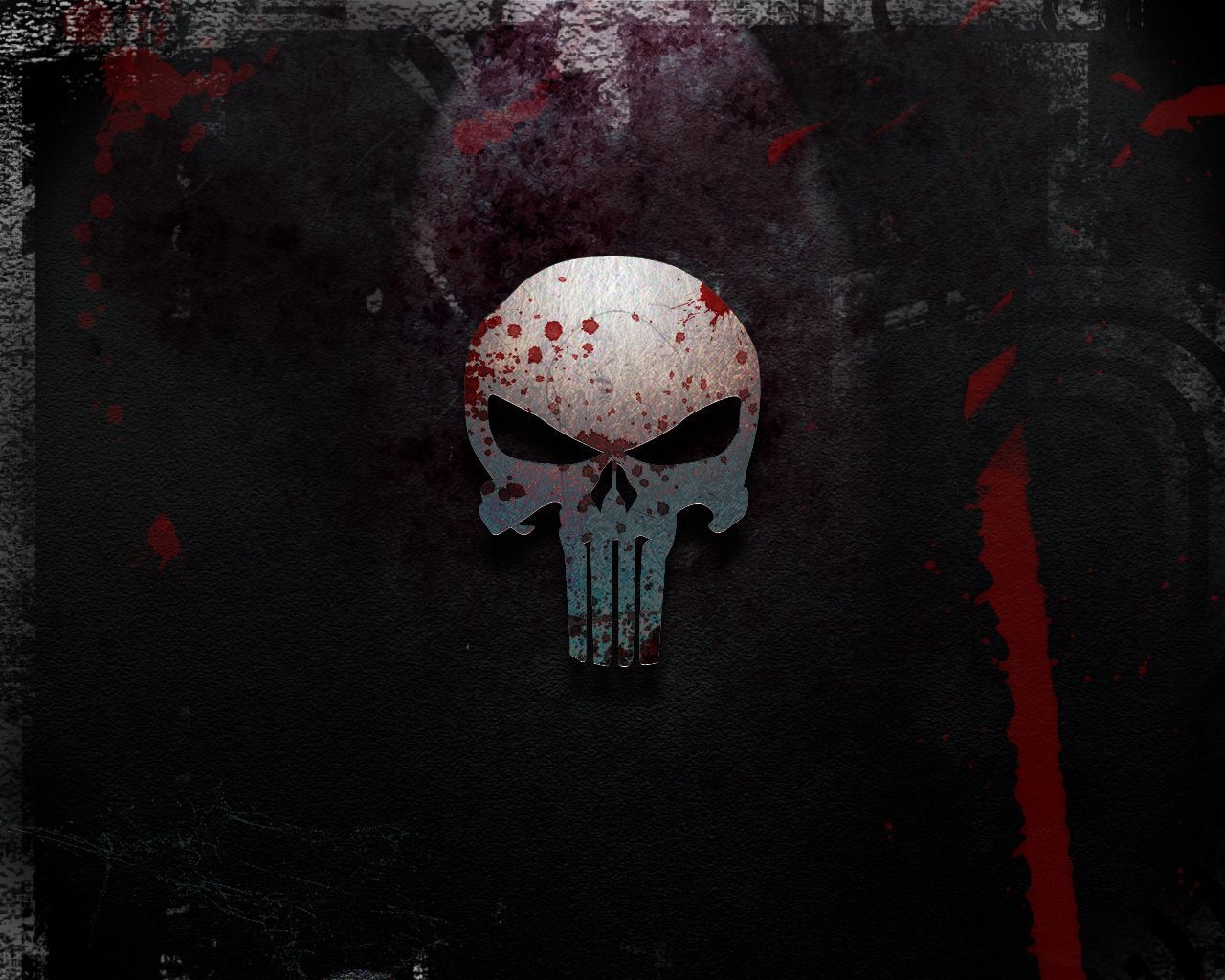 Teschio Punisher sangue nero, 1280x1024 720p, Lenovo Legion