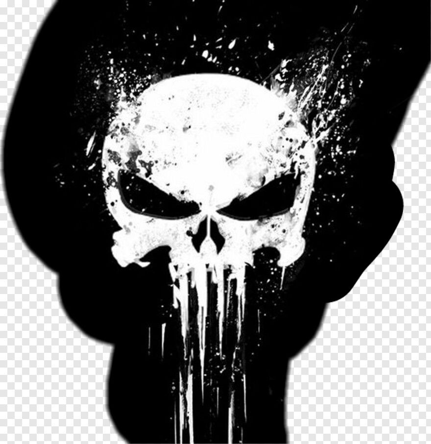 Teschio Punisher bianco e nero, 880x906 Verticale, iPhone Air