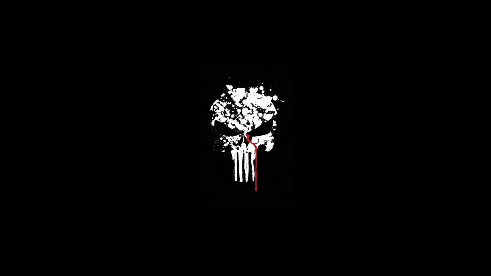 Teschio Punisher bianco nero, 1920x1080 Full HD 1080p, PC Desktop