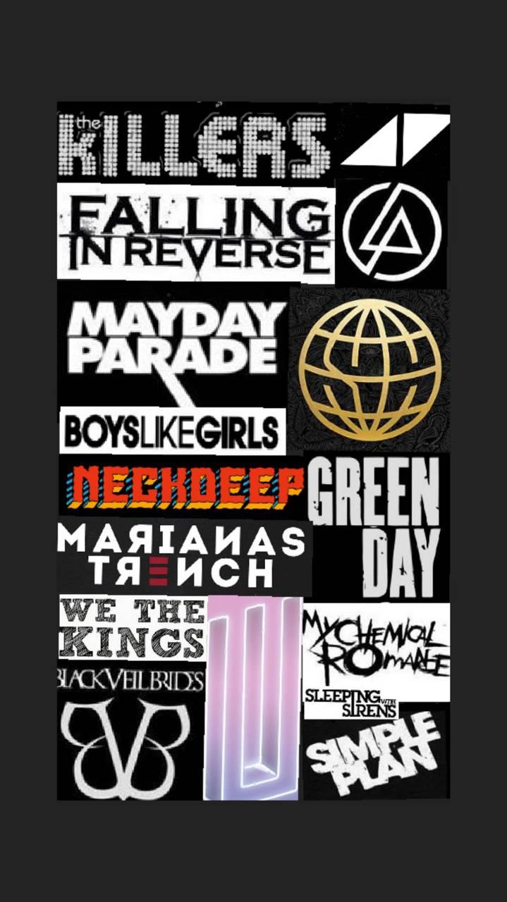 Loghi band pop punk collage, 719x1280 Full HD Verticale, iPhone
