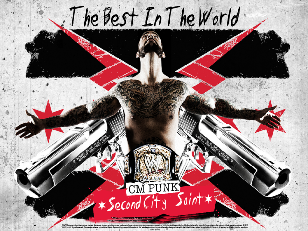 CM Punk WWE wrestler poster, 1024x768 HD, Laptop