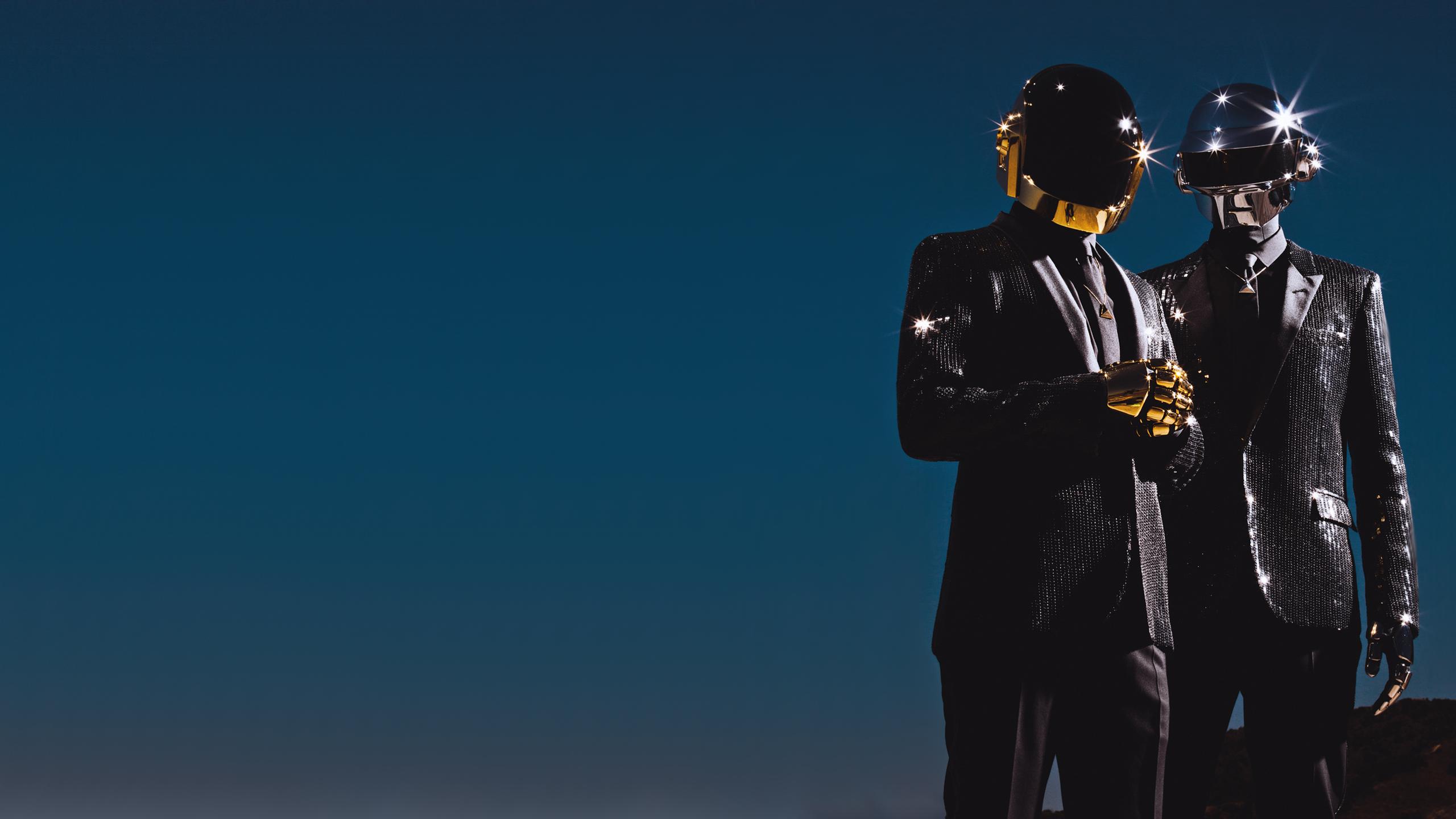 Daft Punk caschi dorati argento, 2560x1440 QHD, Monitor Gaming