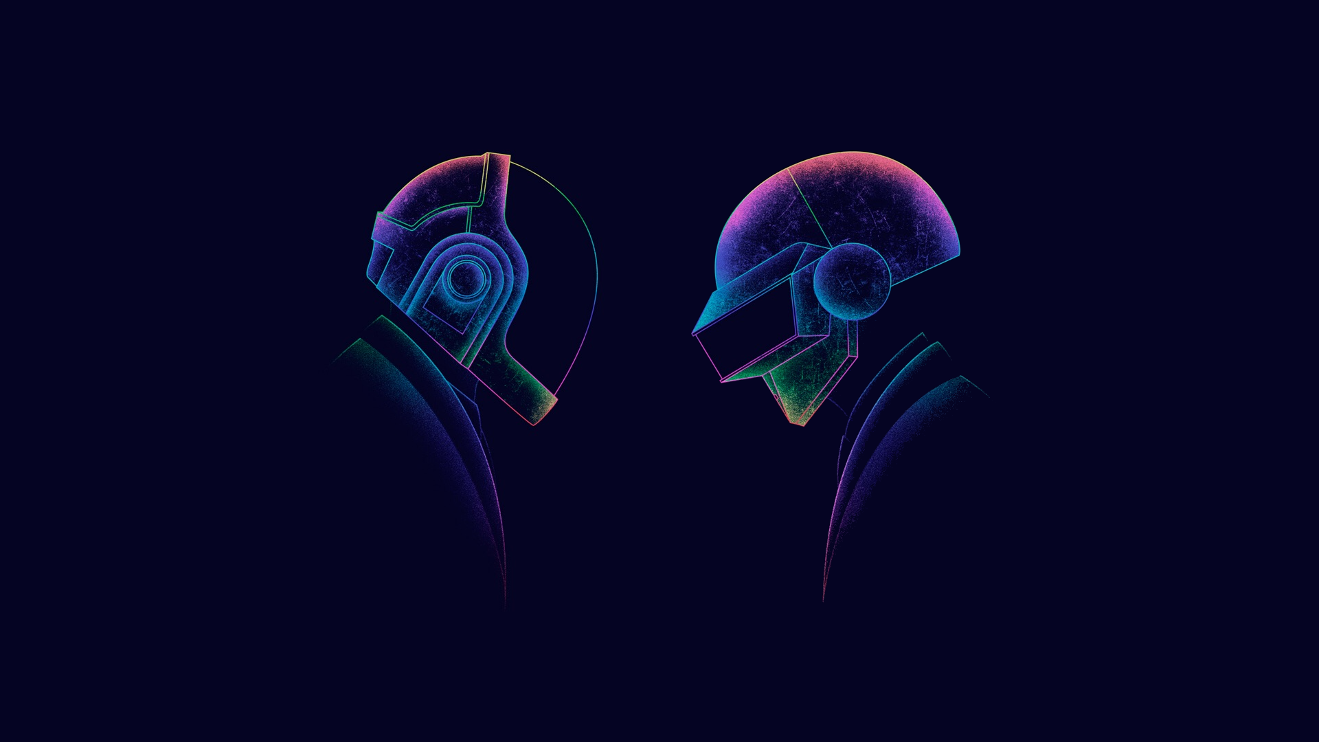 Daft Punk caschi profilo neon, 1920x1080 Full HD 1080p, Desktop