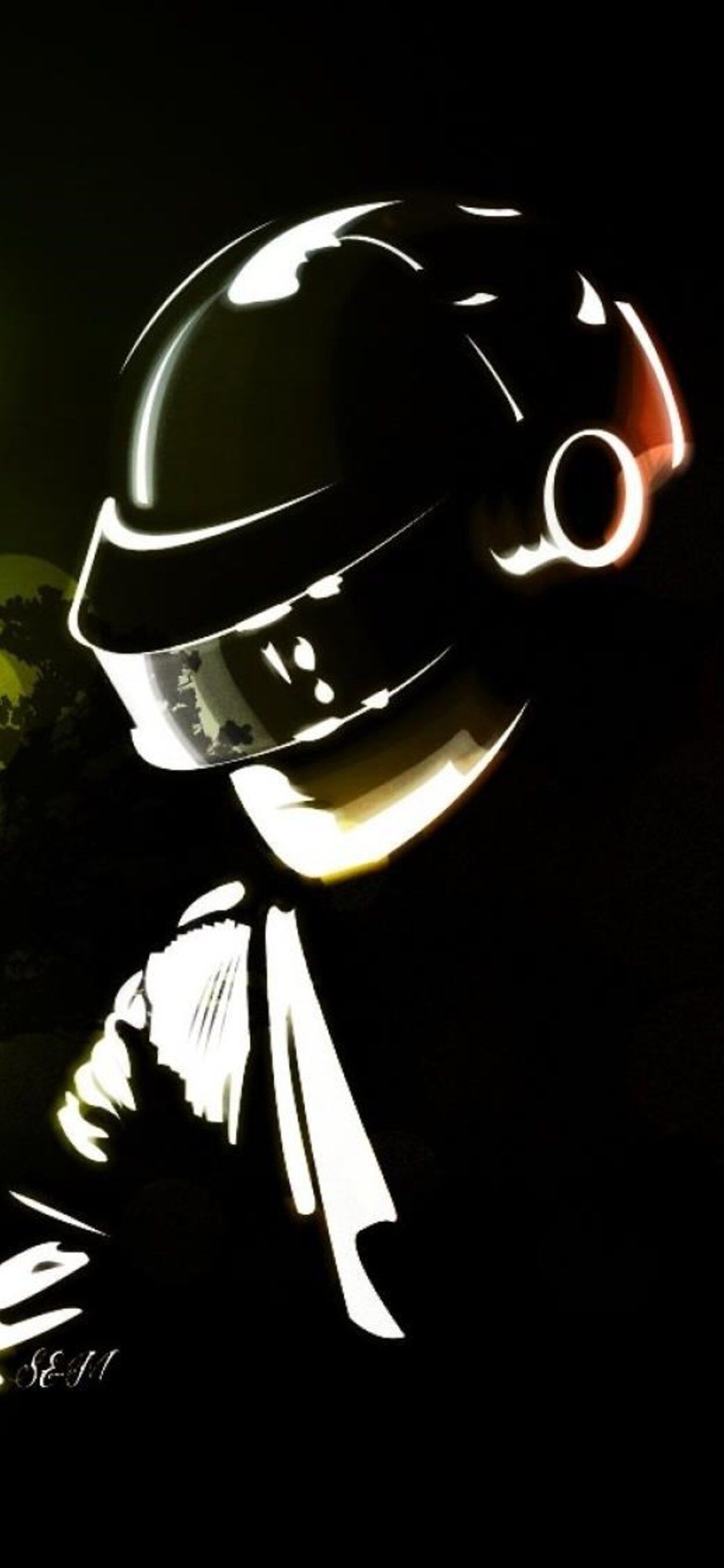 Casco Daft Punk profilo scuro, 1242x2688 Full HD Verticale, iPhone