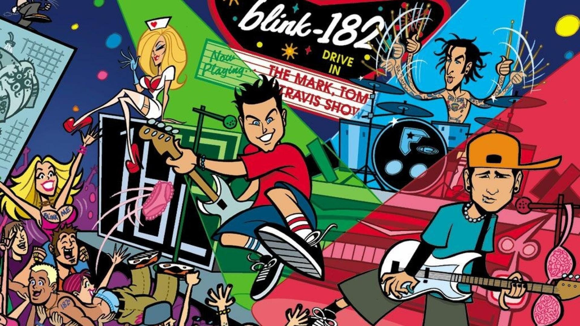 Blink-182 fumetto colorato, 1920x1080 Full HD, PC