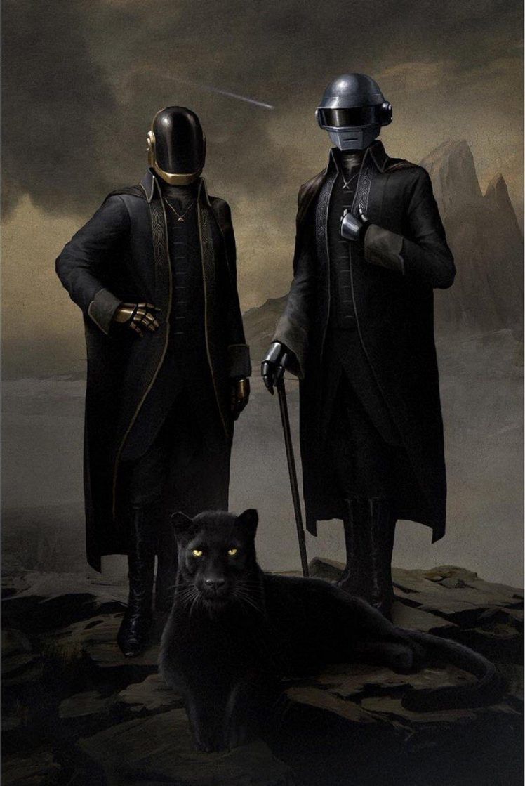 Daft Punk con pantera nera, 748x1119 Verticale, Mobile