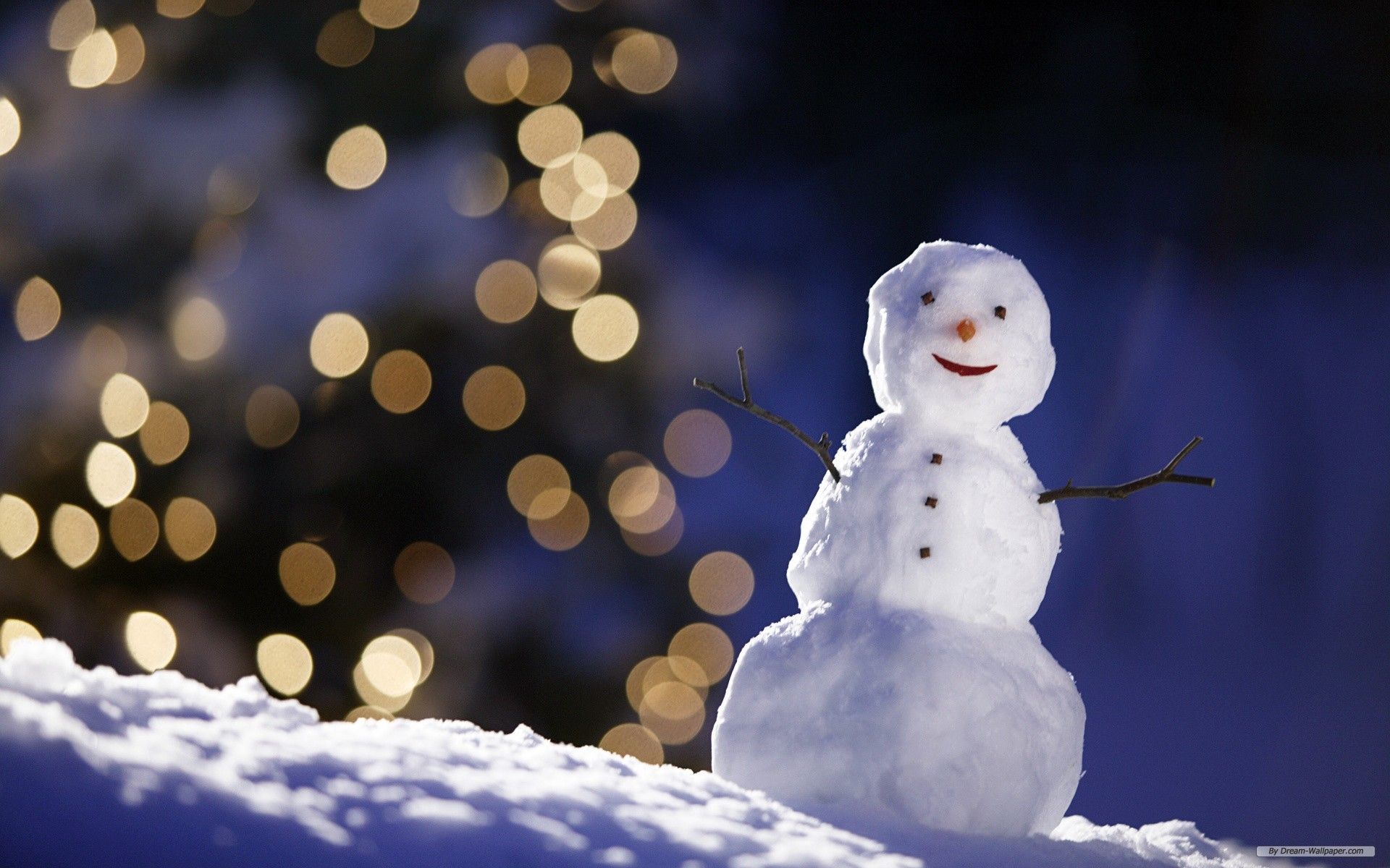 Pupazzo di neve con luci bokeh, 1920x1200 Full HD+ WUXGA, iMac