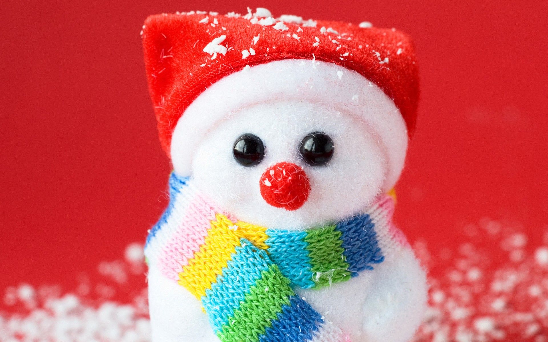 Pupazzo di neve con sciarpa colorata, 1920x1200 WUXGA, iMac