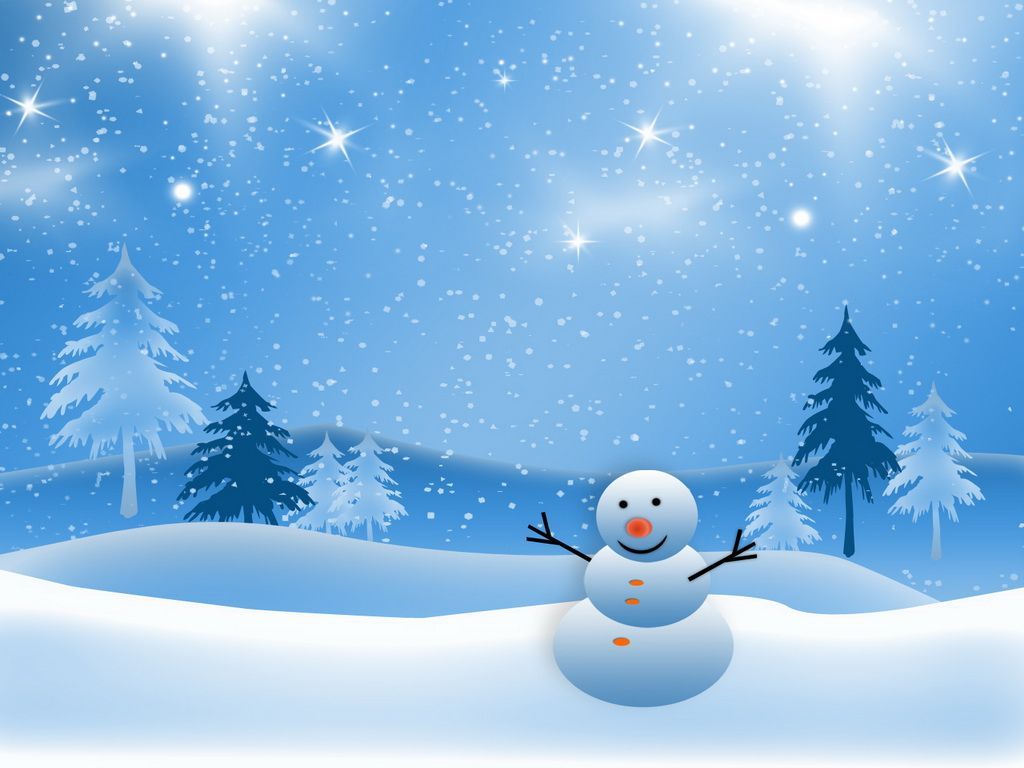 Pupazzo di neve blu innevato, 1024x768 HD, PC