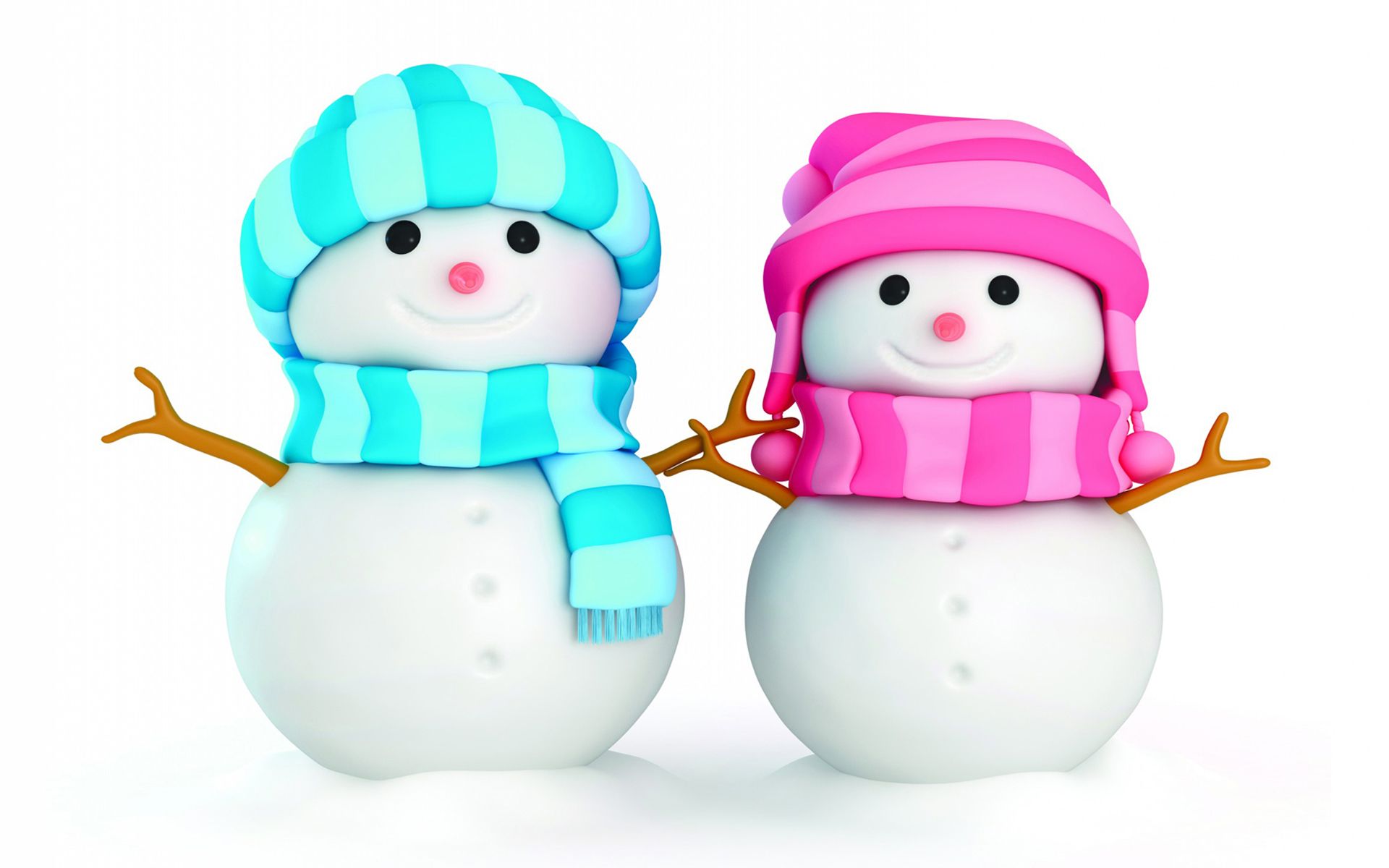 Due pupazzi di neve carini, 1920x1200 Full HD+ WUXGA, Desktop