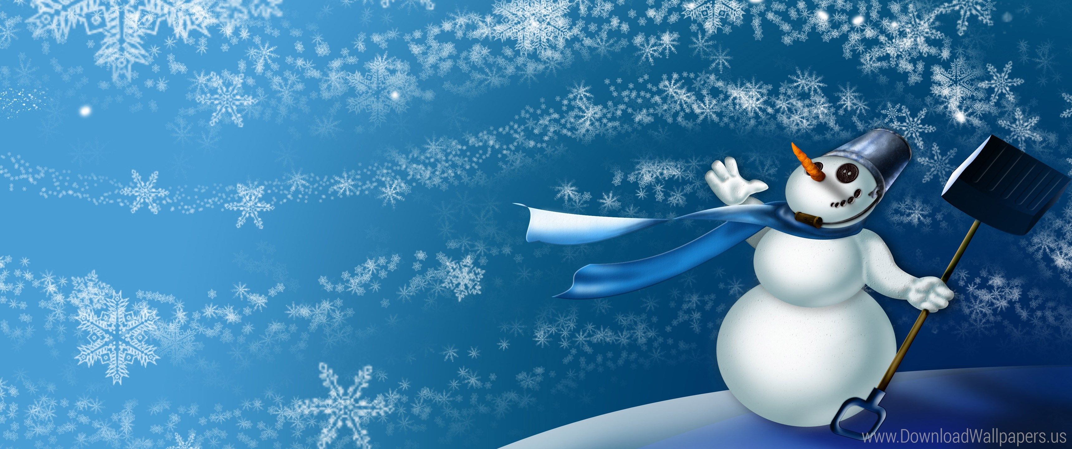 Pupazzo di neve con pala, 3440x1440 Ultrawide, Dual Monitor