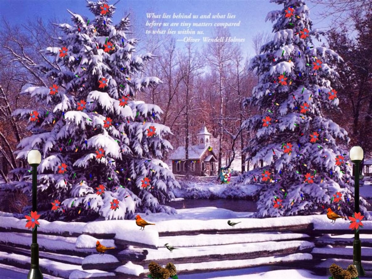 Albero di Natale illuminato neve, 1920x1200 Full HD+ WUXGA, PC