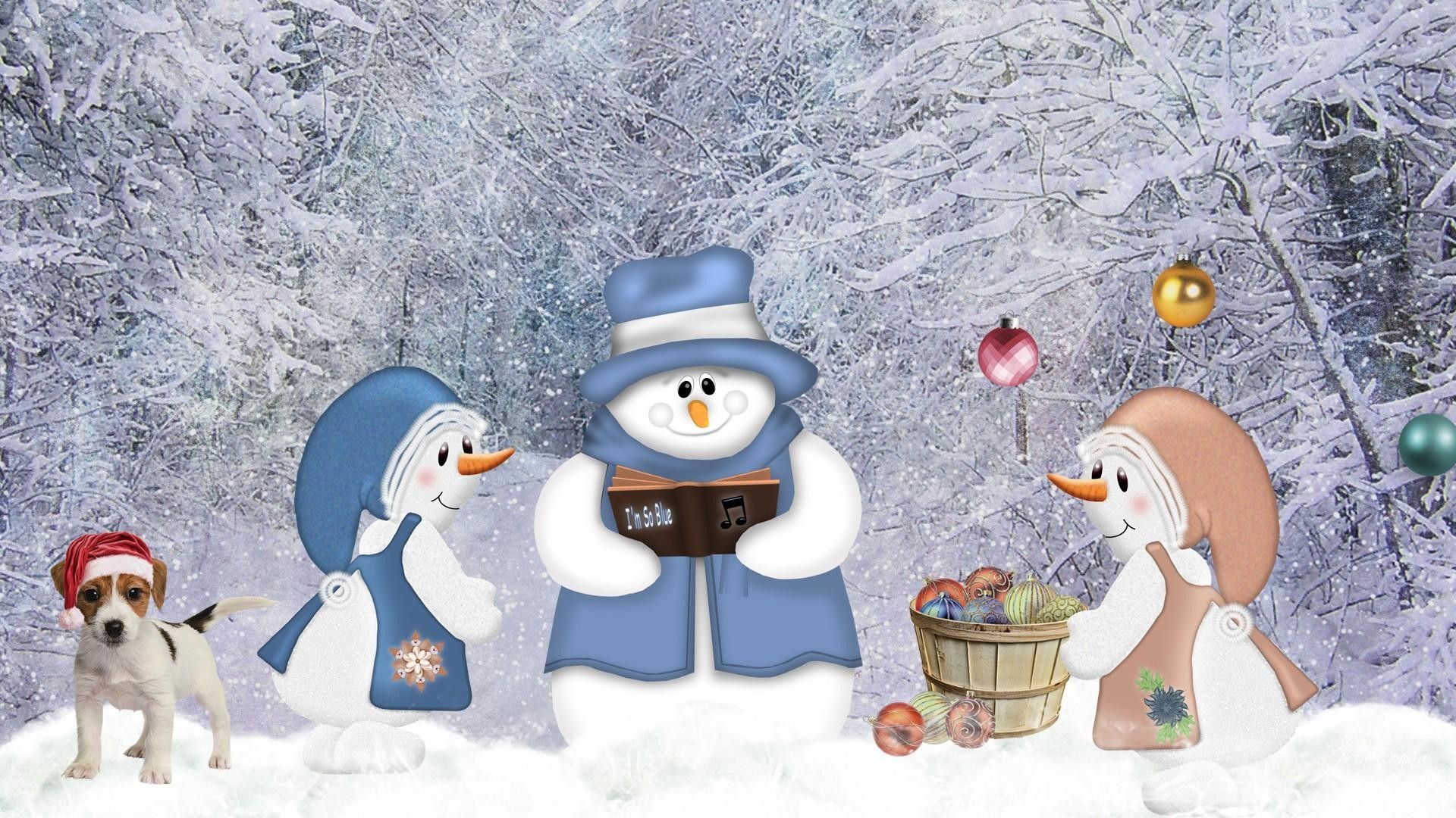 Pupazzo di neve con addobbi natalizi, 1920x1200 Full HD+, Desktop