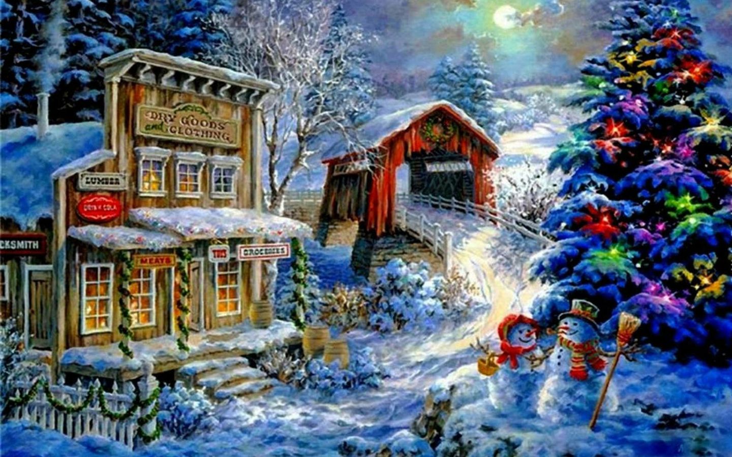Pupazzi di neve con renna e cardinale, 1920x1080 Full HD 1080p, Laptop
