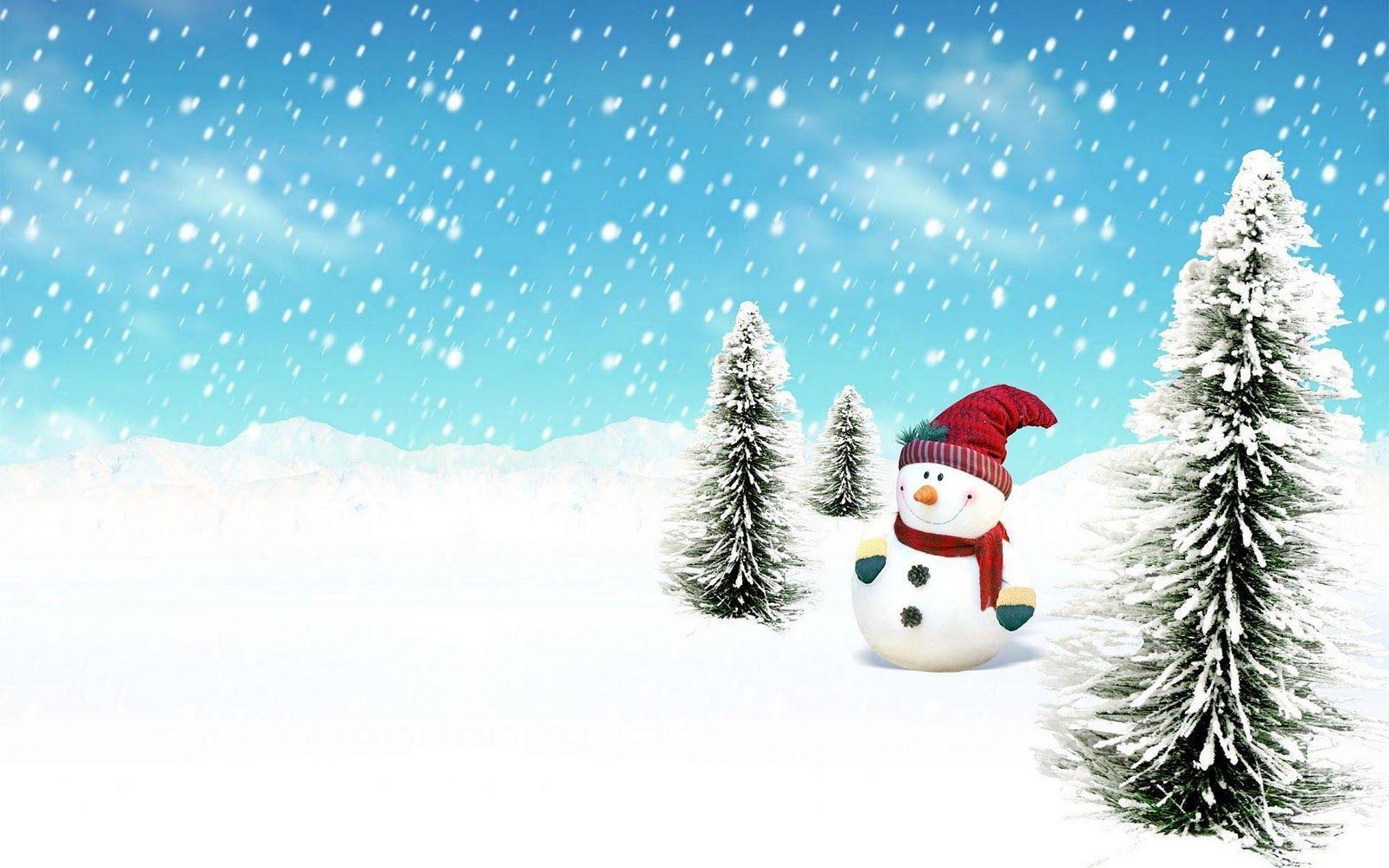 Pupazzo di neve con cappello rosso, 1600x1000 HD, Desktop