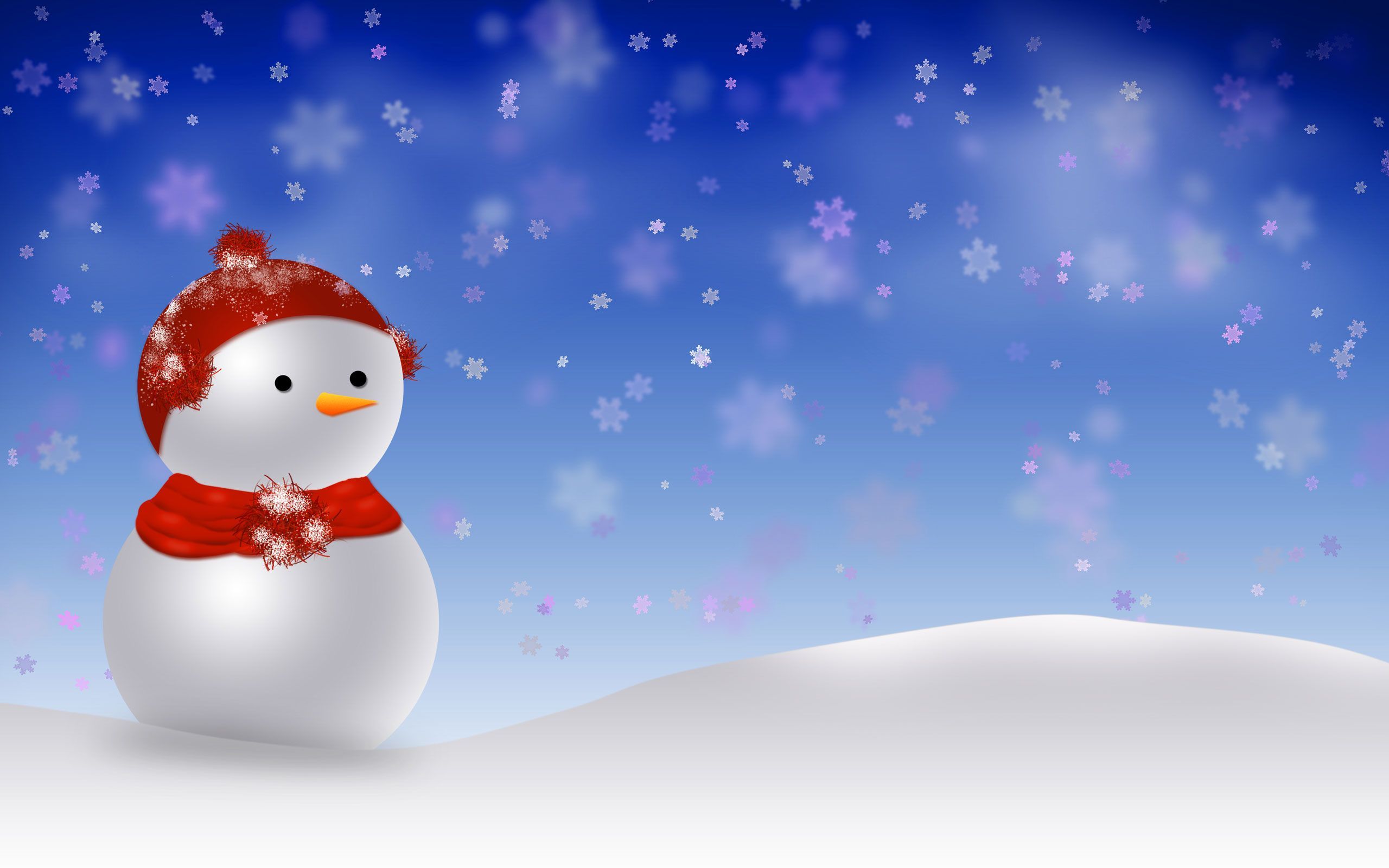 Pupazzo di neve natalizio, 2560x1600 2K, PC