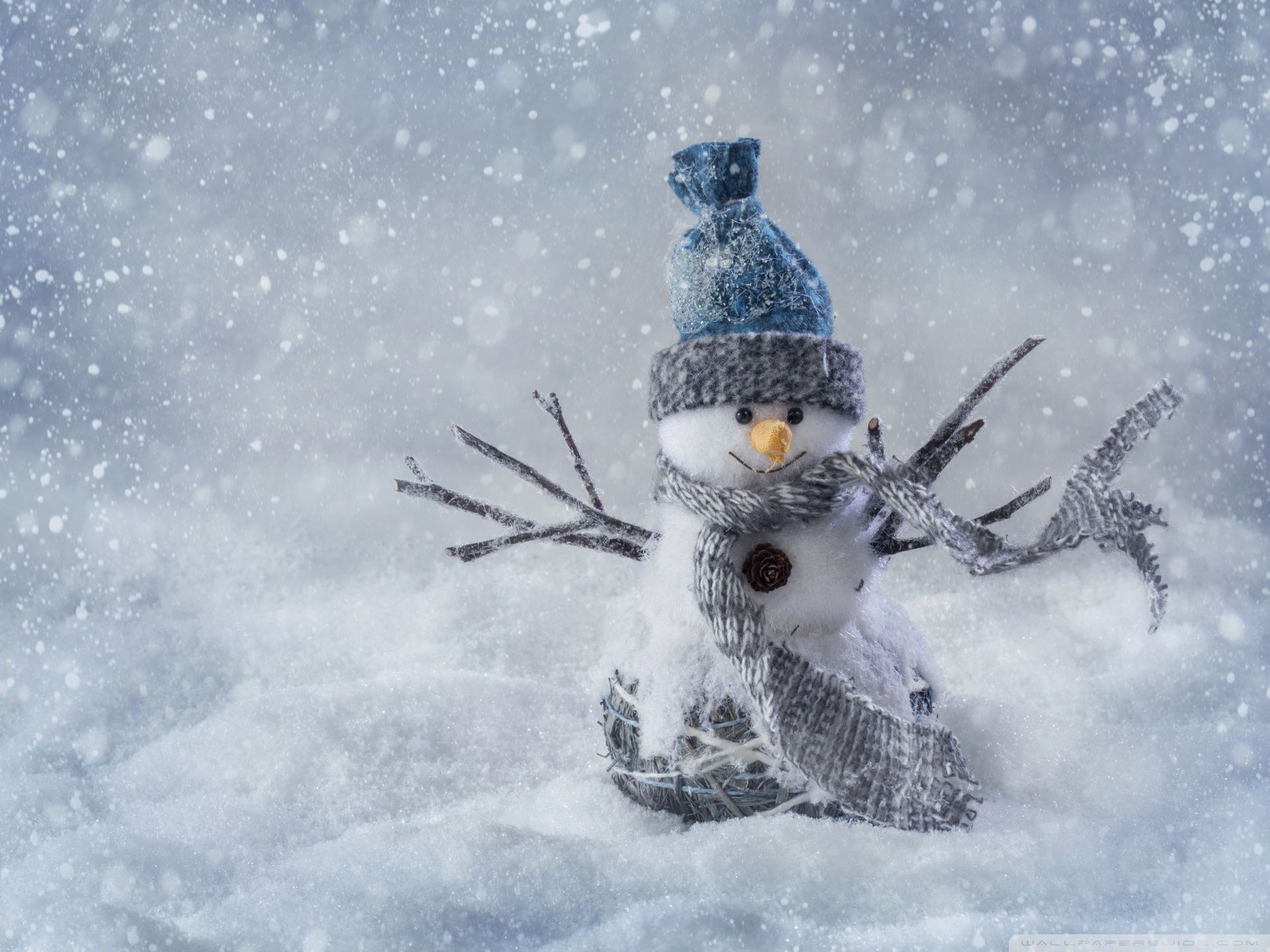 Pupazzo di neve con cappello blu, 1920x1440 Full HD+ WUXGA, iMac