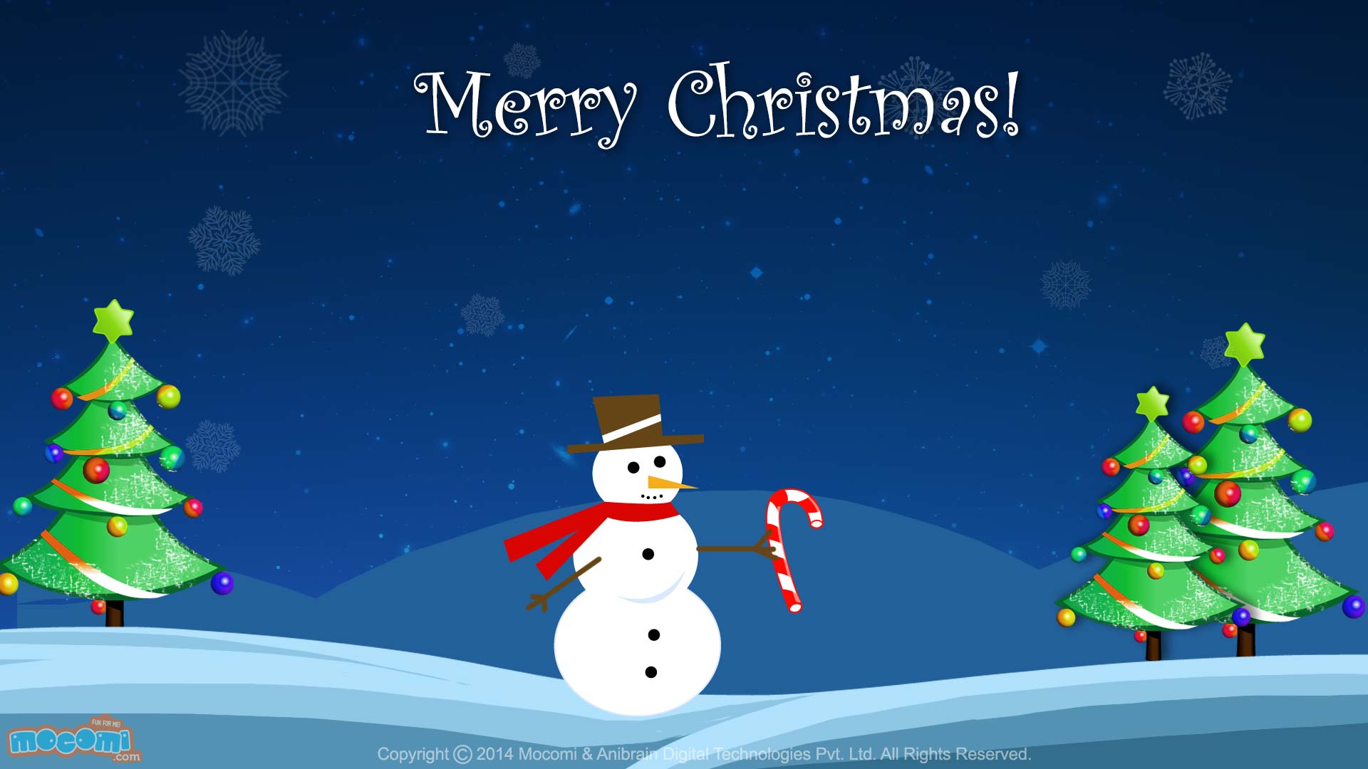 Pupazzo di neve natalizio con Babbo Natale, 1920x1080 Full HD 1080p, Desktop