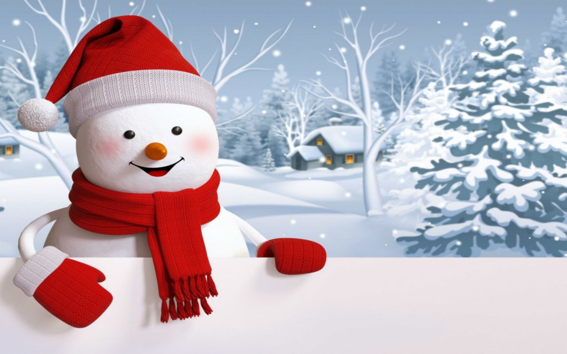 Pupazzo di neve natalizio sorridente, 1920x1200 WUXGA, PC